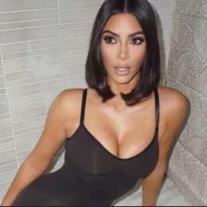 Skims Bodysuit Brief with Snaps Onyx S/M